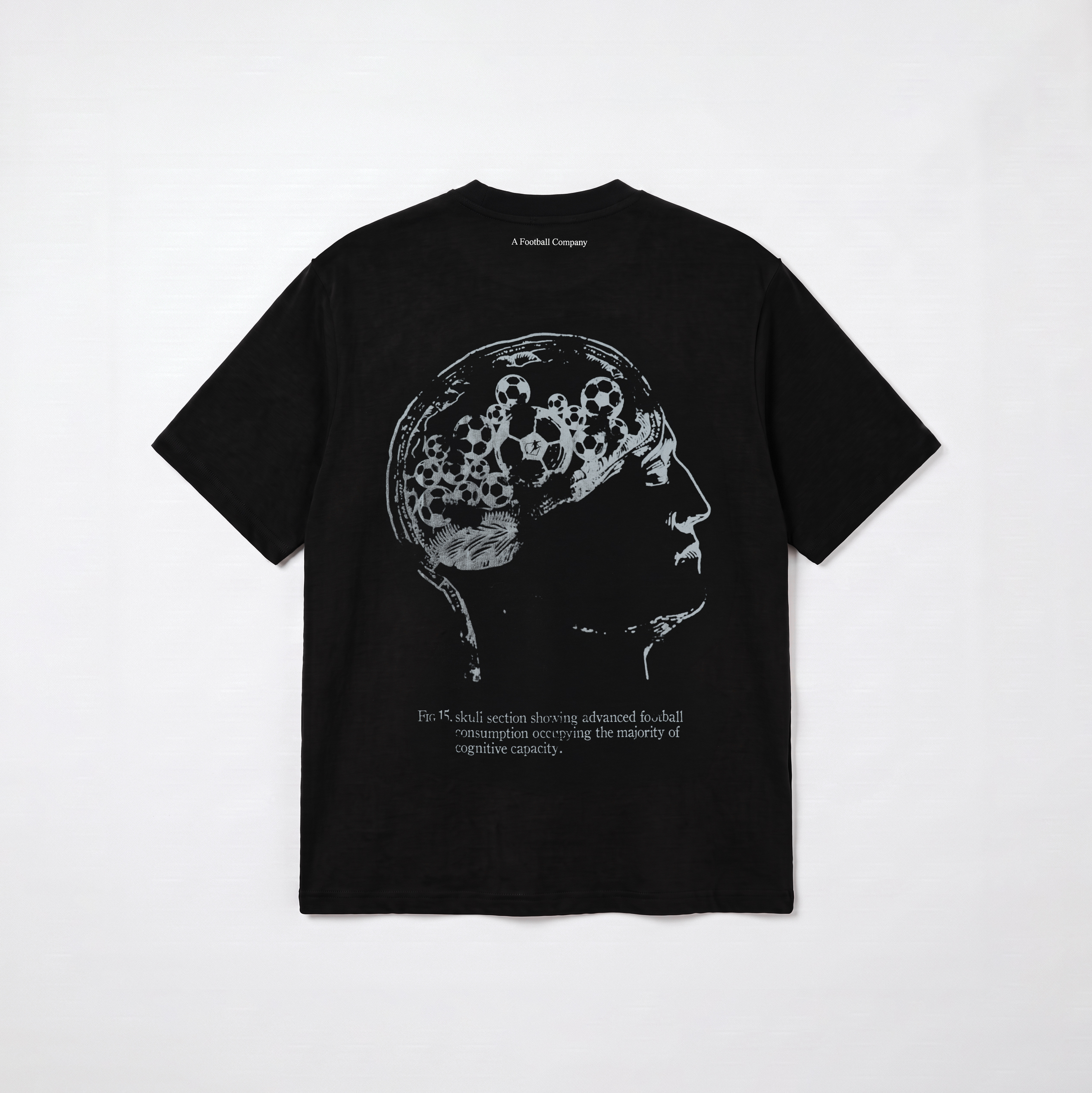 AFC001 Dept. of Football Studies (Football Skull) T-Shirt Black - Plaantik - Image 2