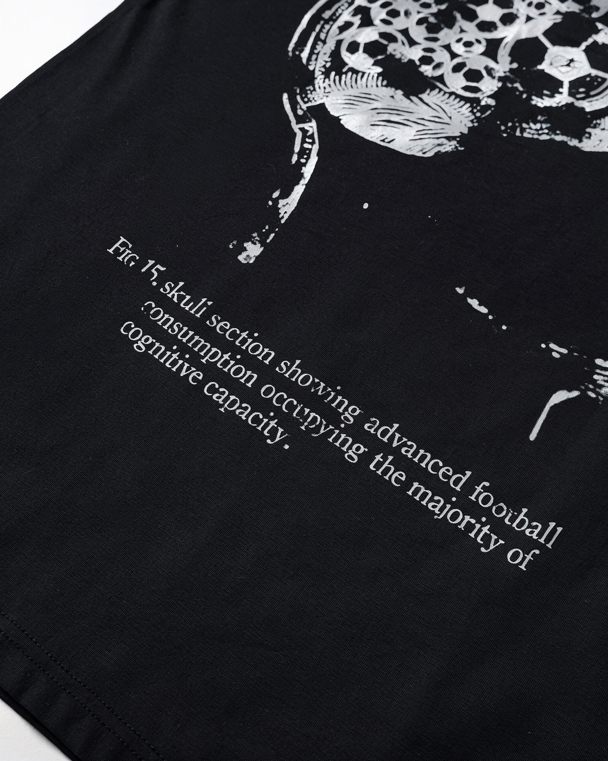 AFC001 Dept. of Football Studies (Football Skull) T-Shirt Black - Plaantik - Image 7
