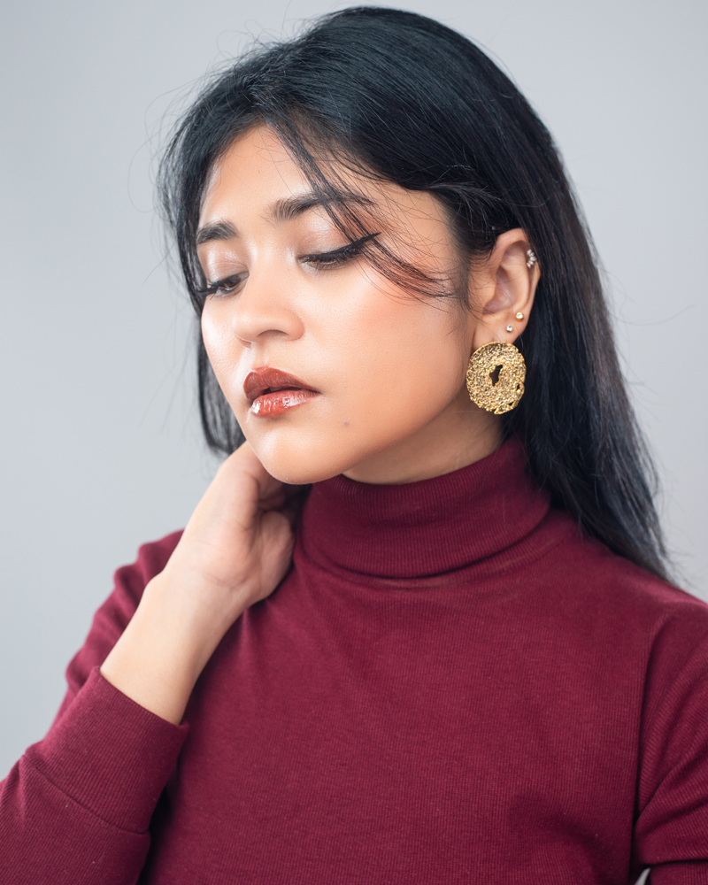 Circular Foil Earrings - Image 5