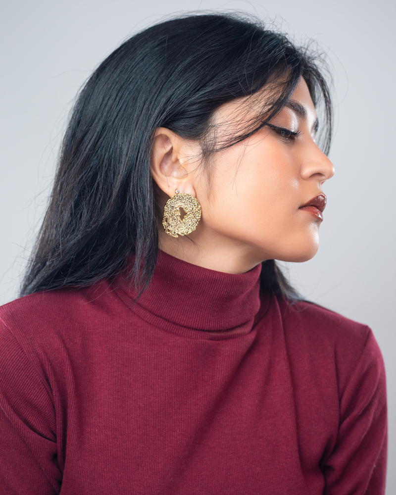 Circular Foil Earrings - Image 7