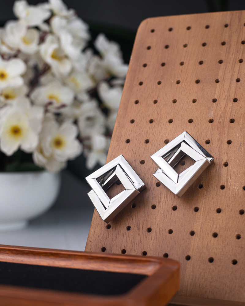 Double Square Earrings - Image 2