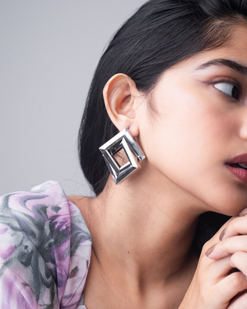 Double Square Earrings - Image 4