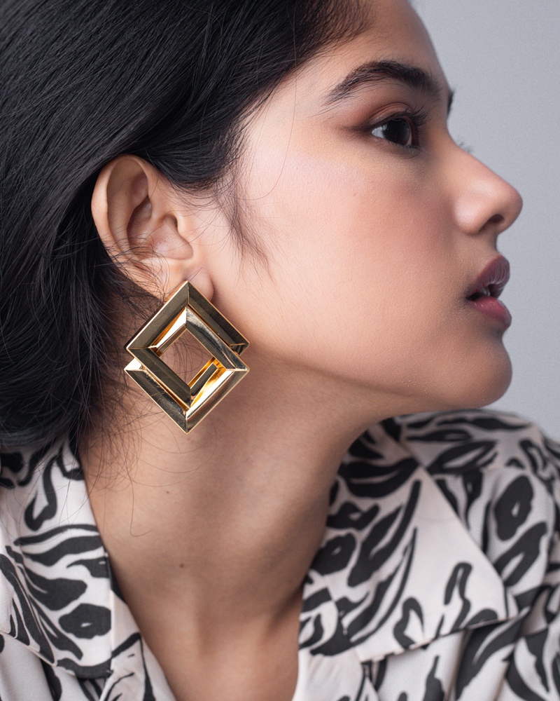 Double Square Earrings - Image 3