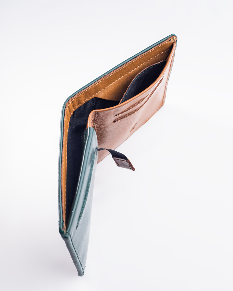Duo Tone Front Pocket Leather Wallet - Image 8