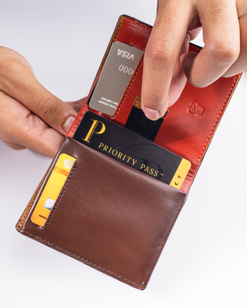 Duo Tone Front Pocket Leather Wallet - Image 13