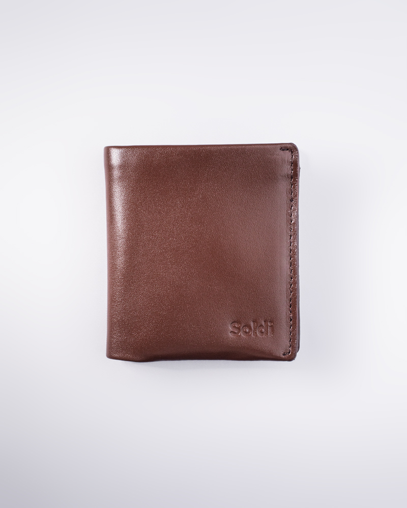 Duo Tone Front Pocket Leather Wallet - Image 3