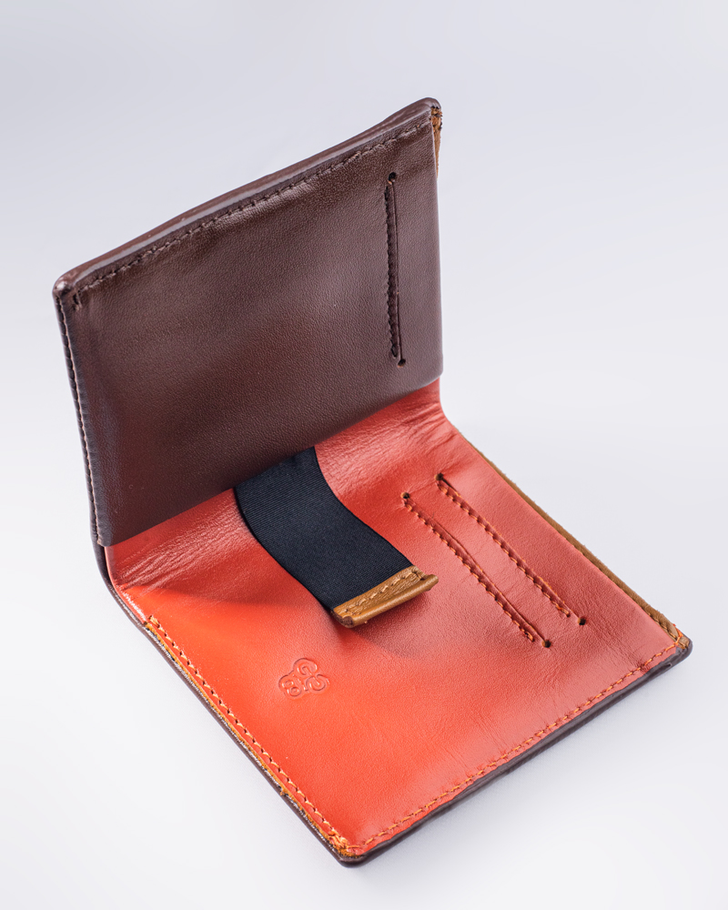 Duo Tone Front Pocket Leather Wallet - Image 6