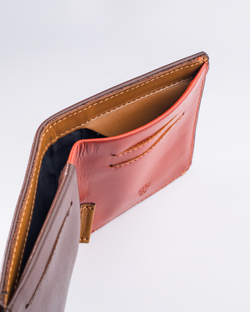 Duo Tone Front Pocket Leather Wallet - Image 9