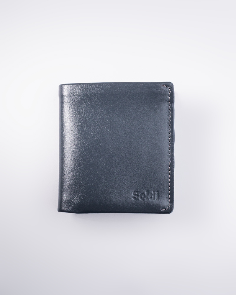 Duo Tone Front Pocket Leather Wallet - Image 4