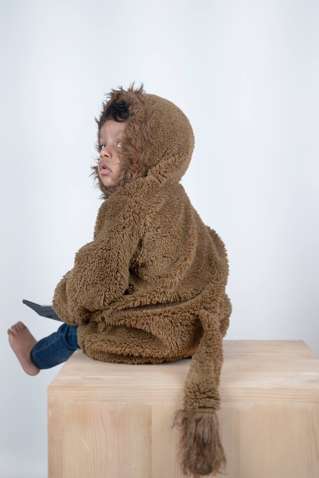 Kid's (Toddler) Cute Oversized Hoodie in Brown | The Monkey - Image 3