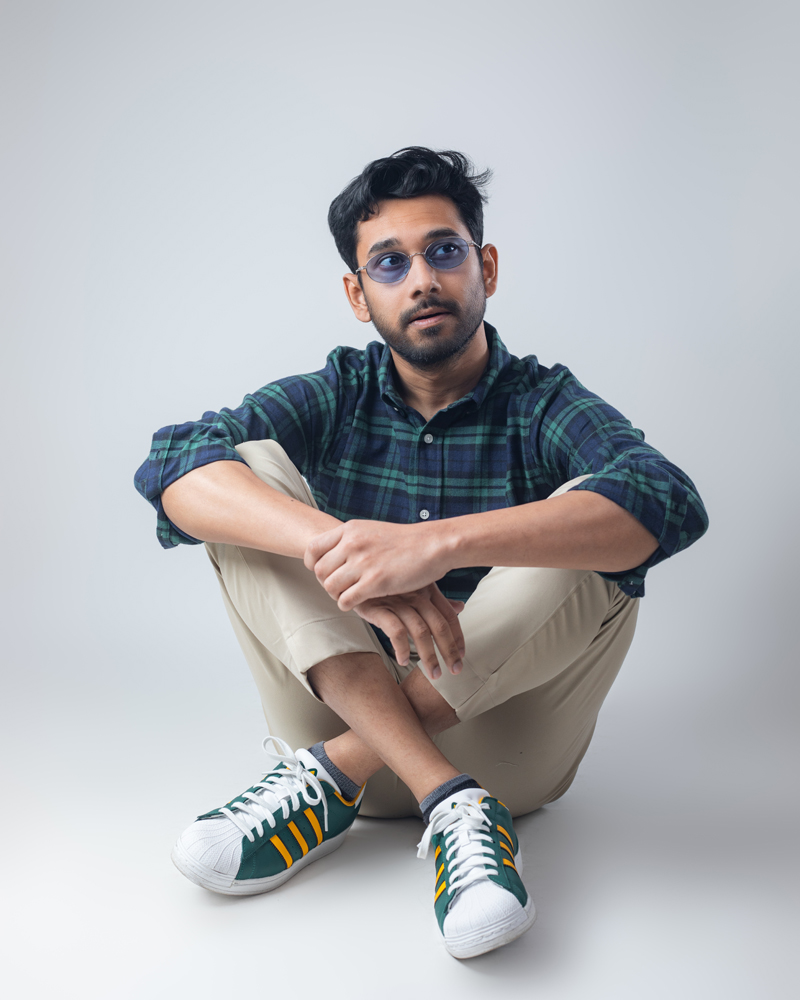 Long Sleeve Flannel Shirt in Navy Blue & Green - Image 7