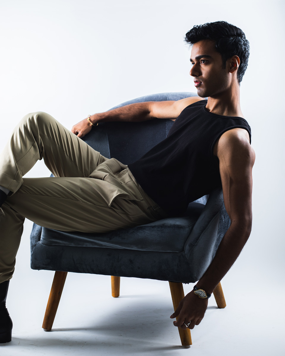 Men's Ribbed Tank Top in Black - Image 2