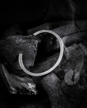 Men's Striped Cuff Bangle