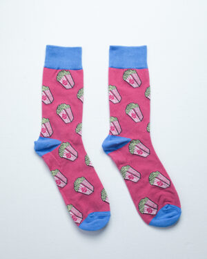 Popcorn Box | Premium Funky Unisex Socks in Pink & Blue