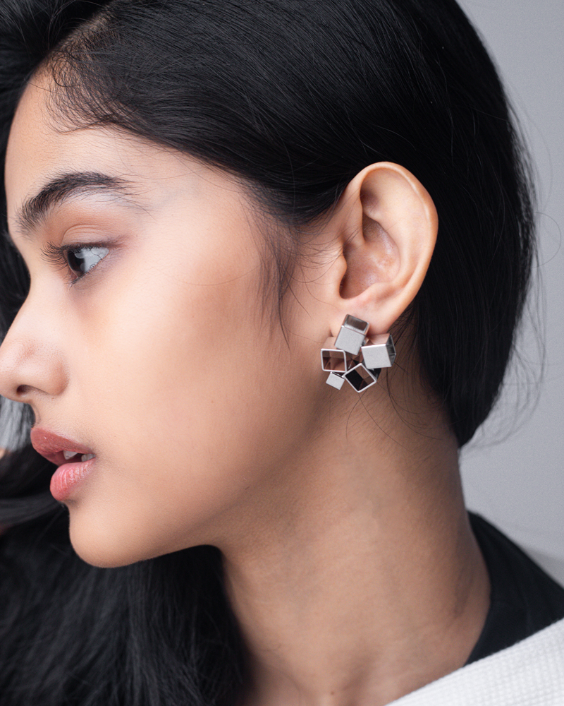 Small Cube Earrings - Image 5