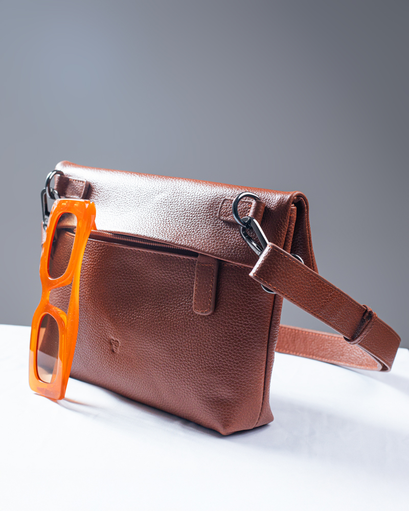 Unisex Leather Sling Bag - Image 14