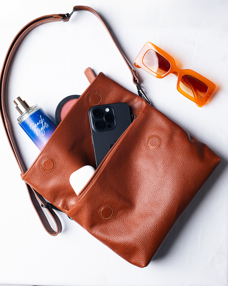 Unisex Leather Sling Bag - Image 11