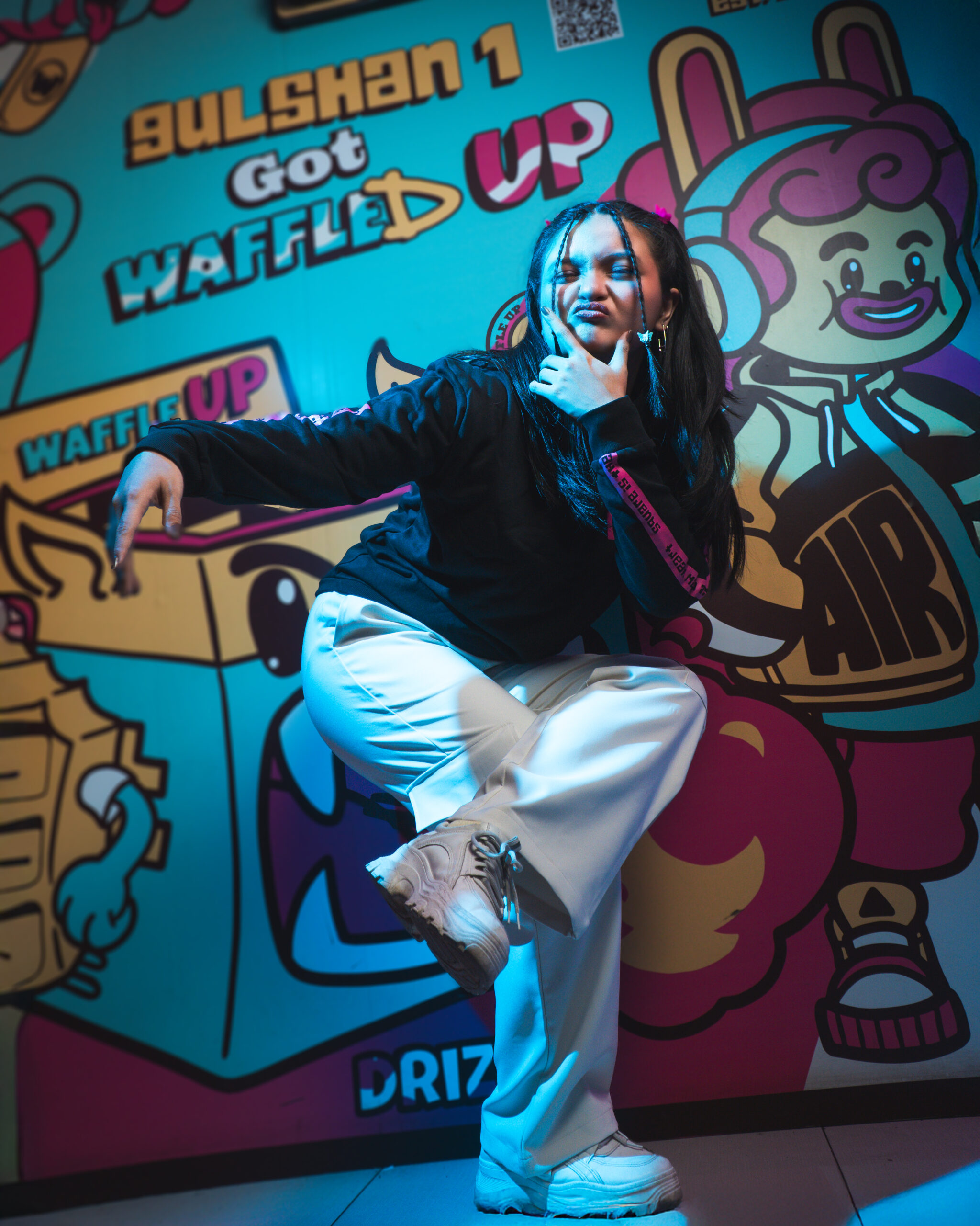 Main Character Energy Printed Unisex Oversized Hoodie in Black | Waffle Up X Gorur Ghash - Image 14