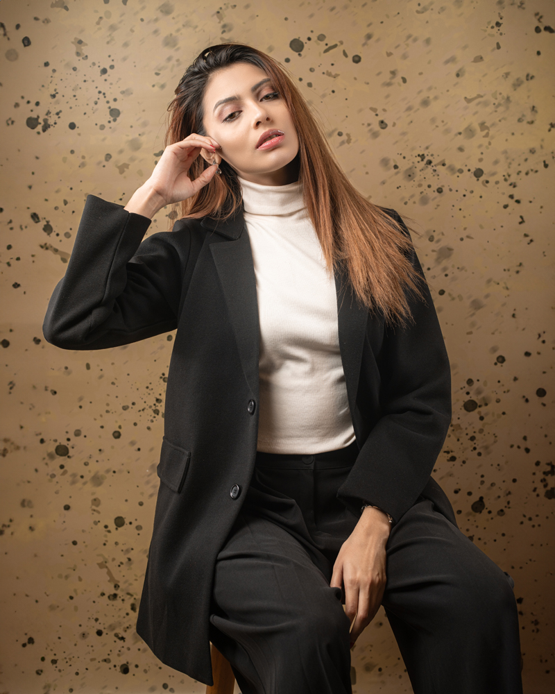 Unisex Wool Blend Overcoat Jacket in Black - Image 10