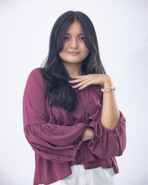 Women’s Georgette Pleated Flowy Top in Mauve