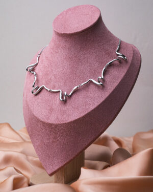 Women's Lava Drop Necklace in Silver