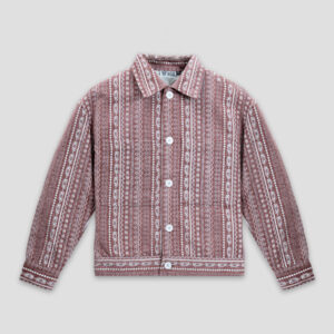Aztec Weave Jacket in Dusty Pink