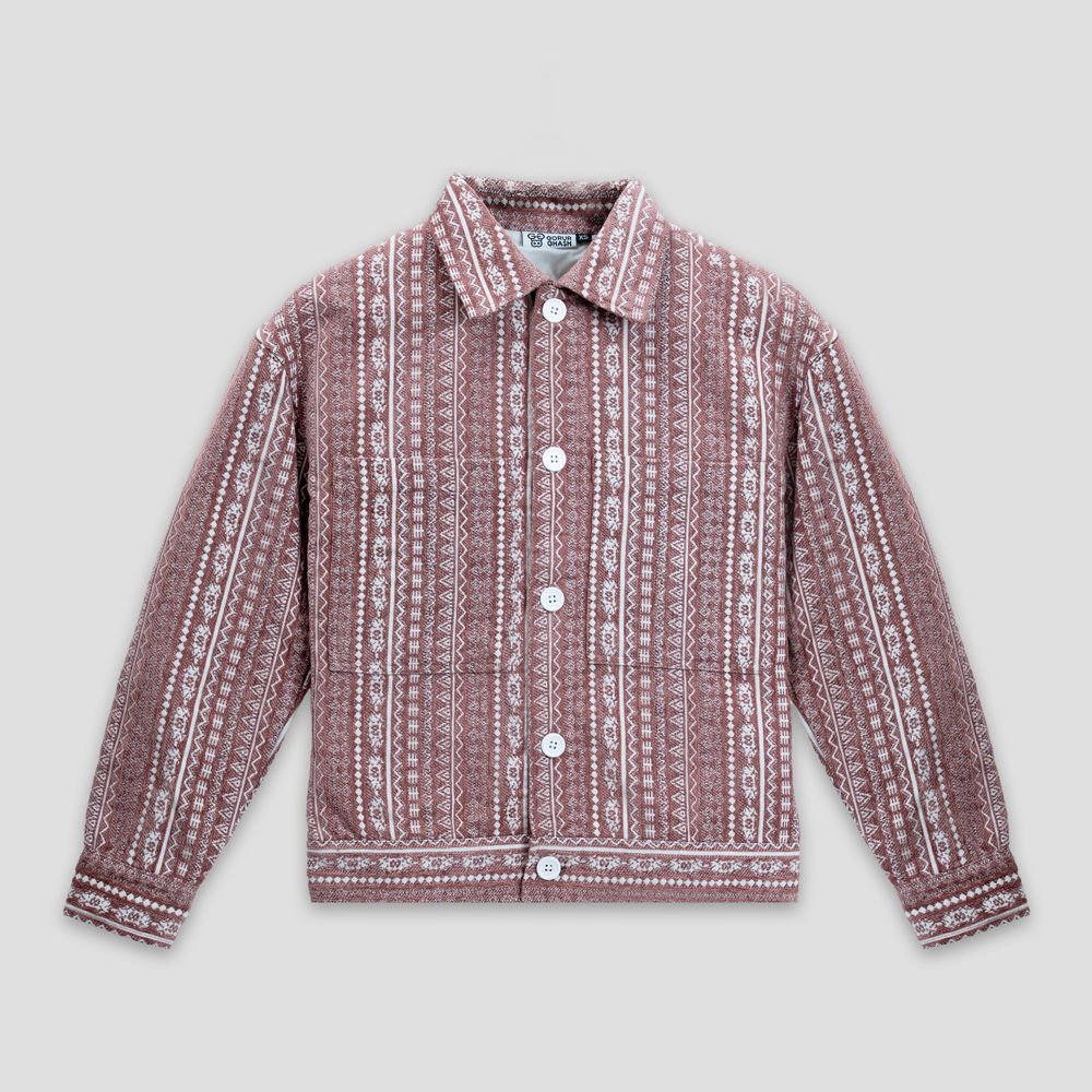 Aztec Weave Jacket in Dusty Pink