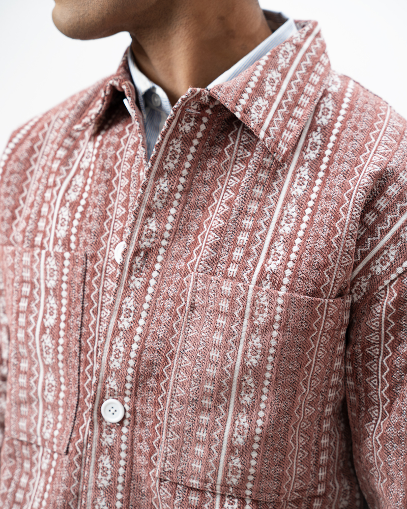 Aztec Weave Jacket in Dusty Pink - Image 12