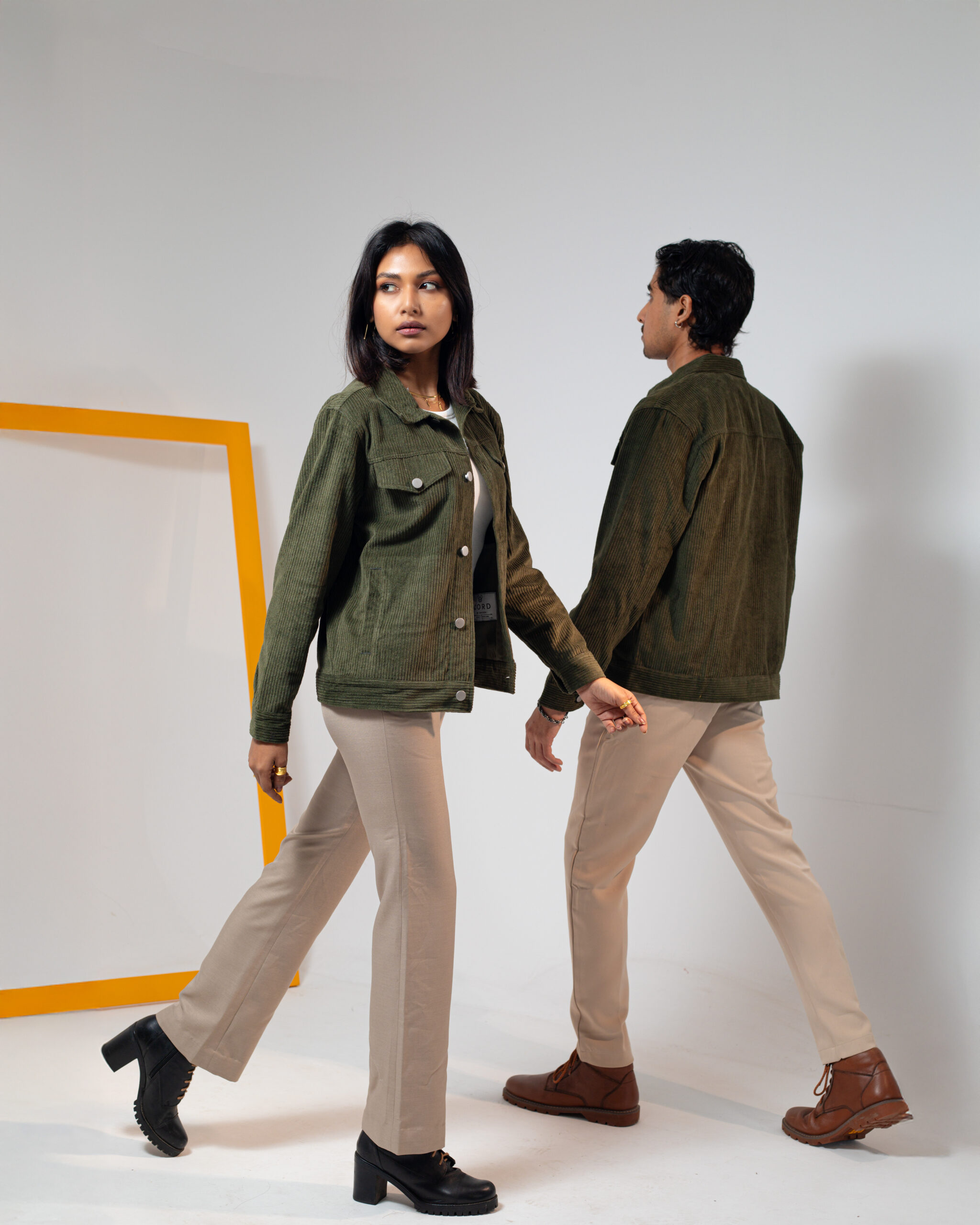 Corduroy Jacket in Olive - Image 8
