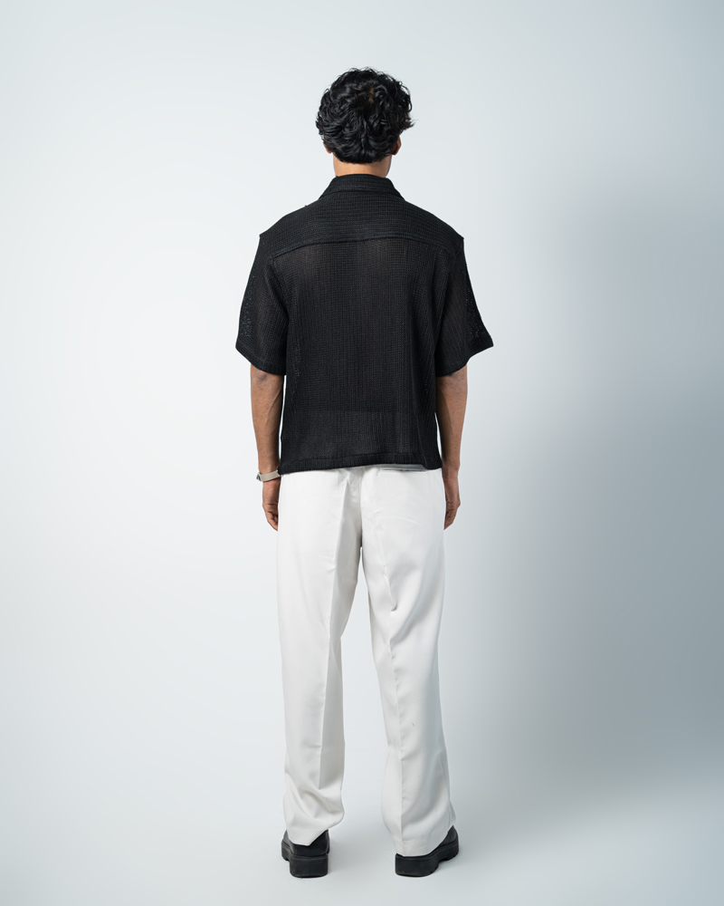 Crochet Shirt in Black - Image 8