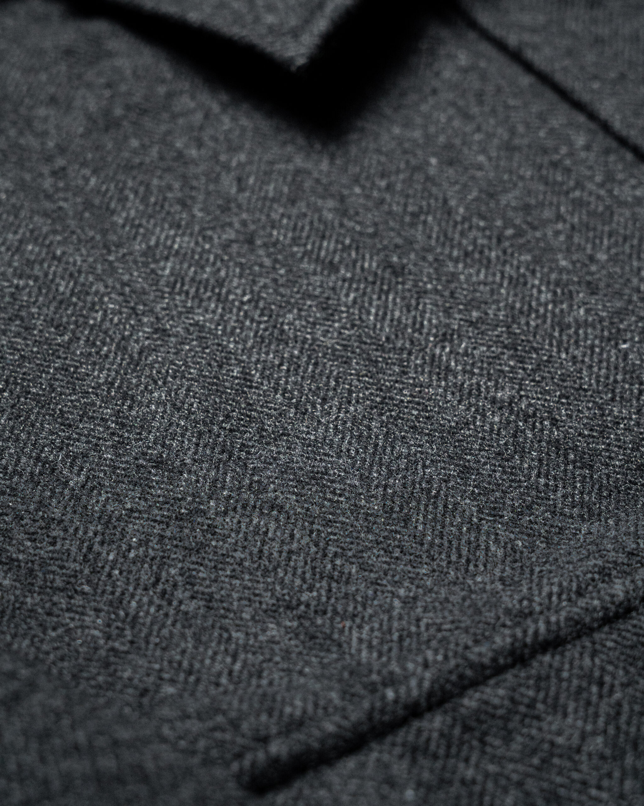 Herringbone Patterned Thick Boxy Jacket in Onix Grey - Image 2