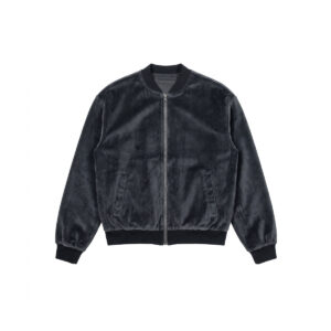 Velvet Bomber Jacket in Ash