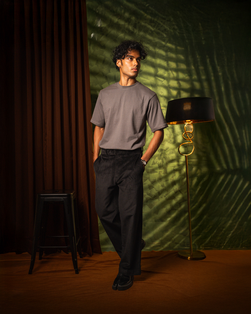 Men's Baggy Cord Pants in Black - Image 6