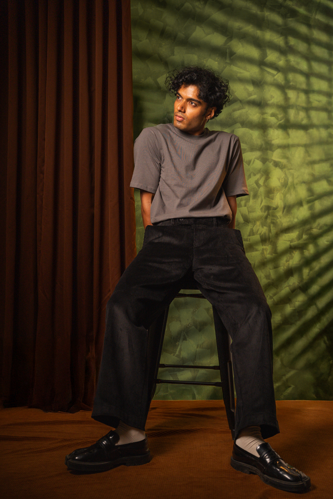 Men's Baggy Cord Pants in Black - Image 7