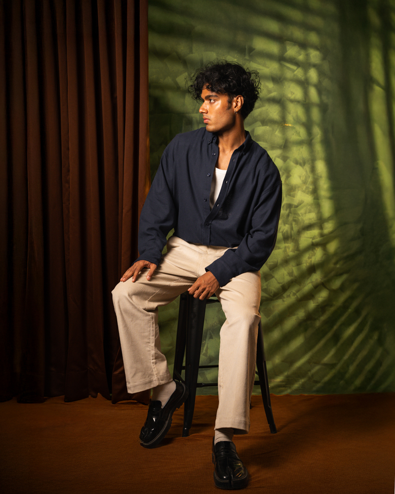 Men's Baggy Cord Pants in Off-White - Image 7