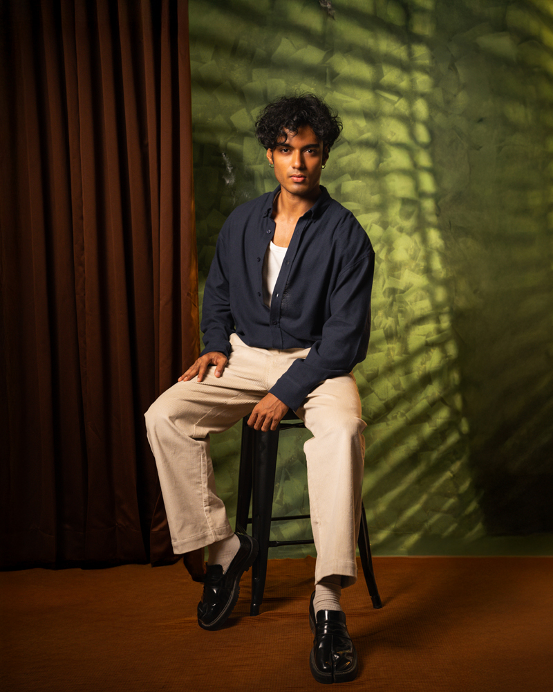 Men's Baggy Cord Pants in Off-White - Image 8