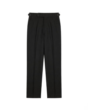 Men’s Black Classic Pleated Gurkha Pants with New Belt