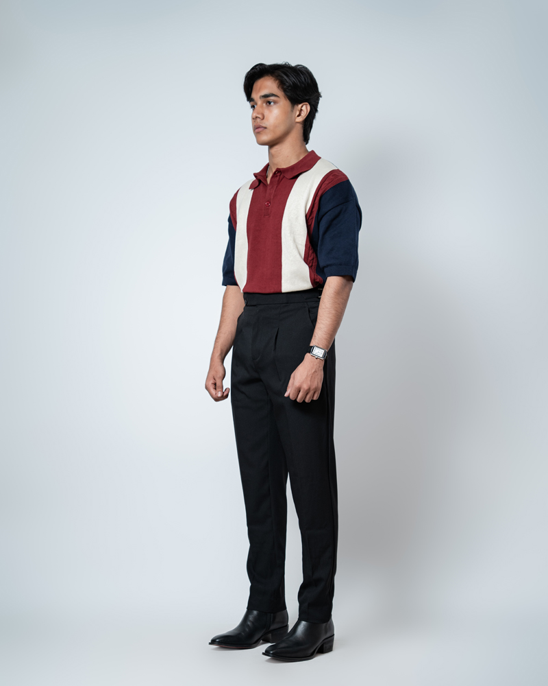 Men’s Black Classic Pleated Gurkha Pants with New Belt - Image 4