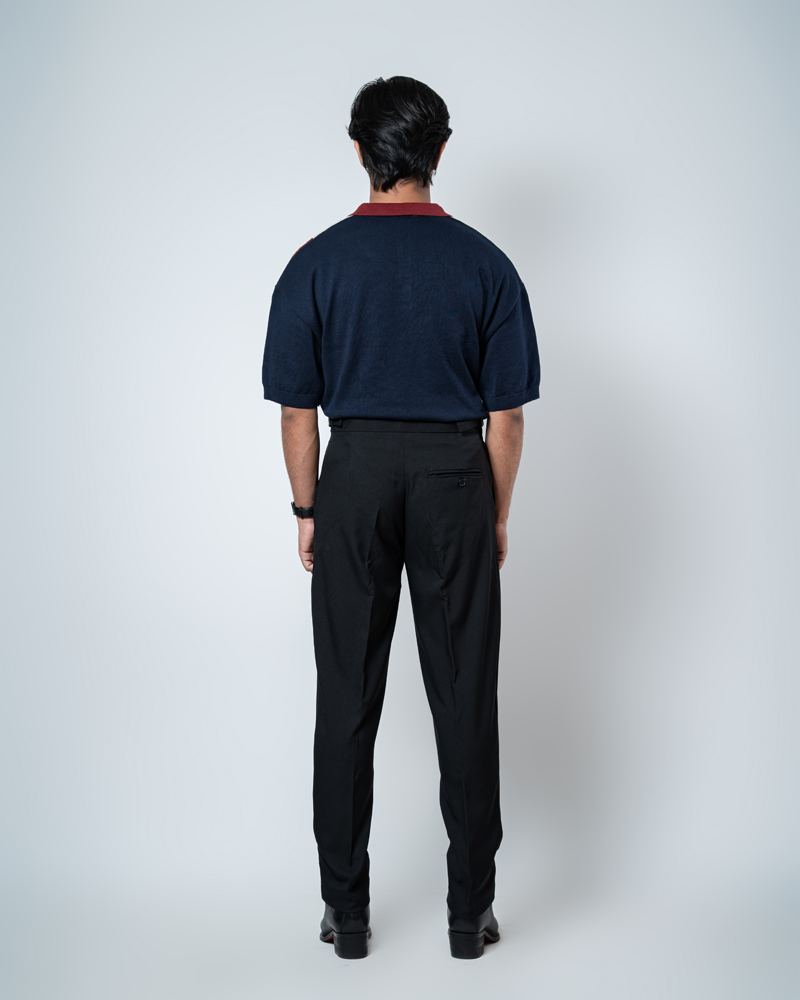 Men’s Black Classic Pleated Gurkha Pants with New Belt - Image 9