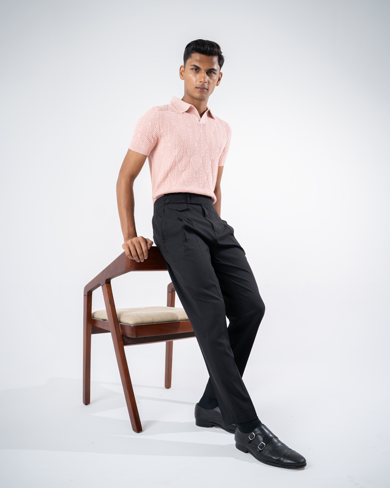Men’s Black Formal Pleated Pants - Image 4