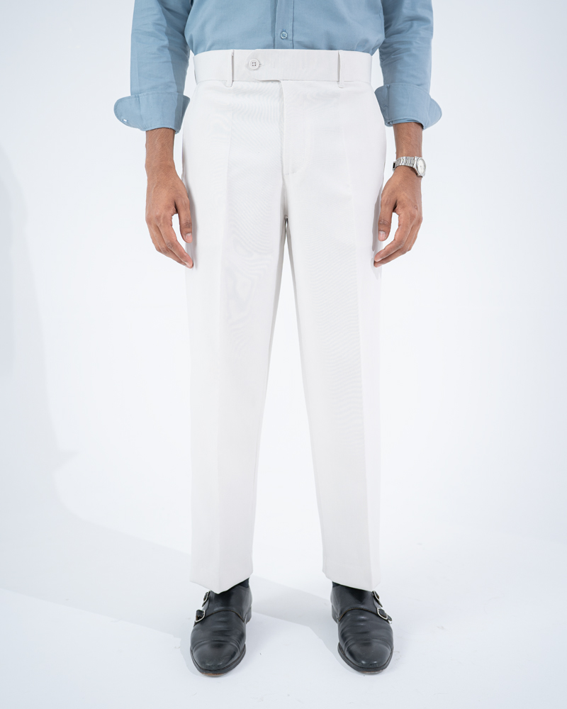 Men's Classic Relaxed Fit Pants in White - Image 3