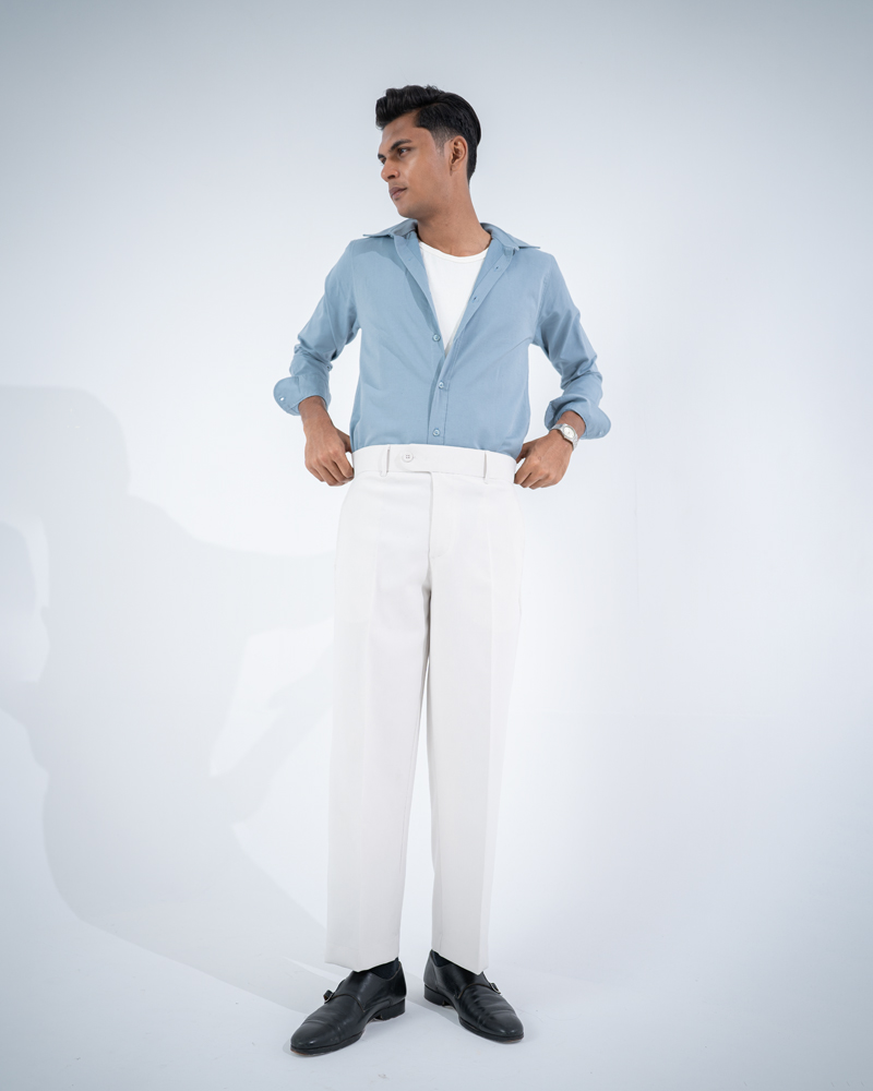 Men's Classic Relaxed Fit Pants in White - Image 8