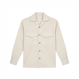 Men's Full Sleeve Safari Shirt in Off White