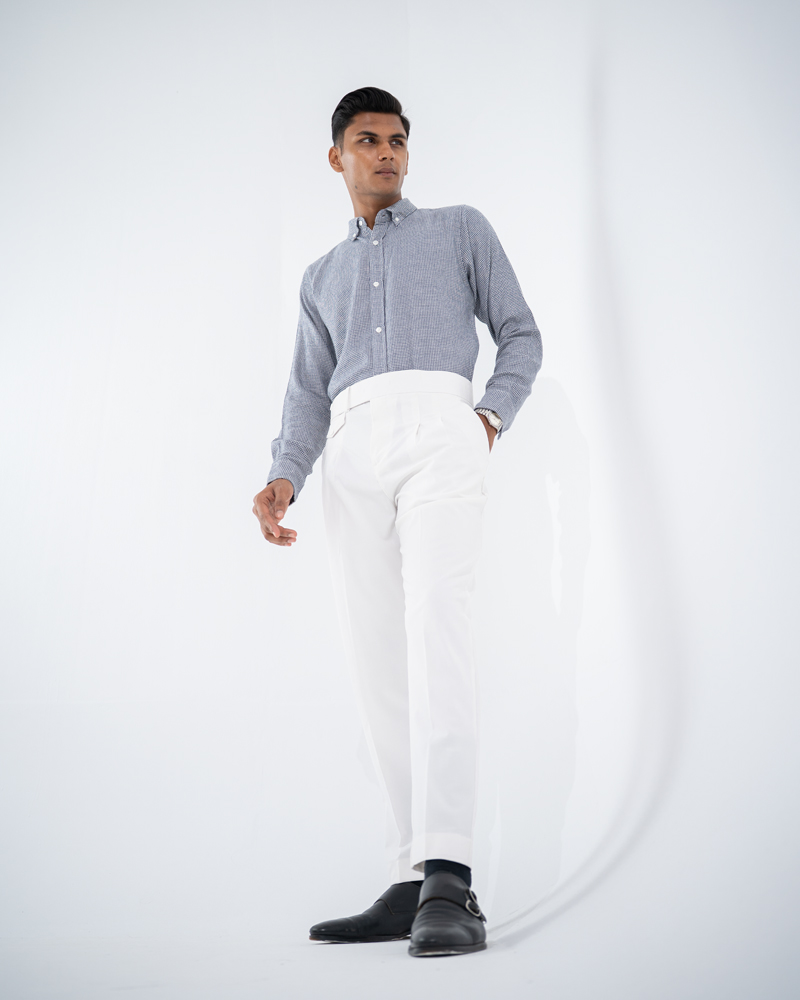Men’s White Formal Pleated Pants - Image 7