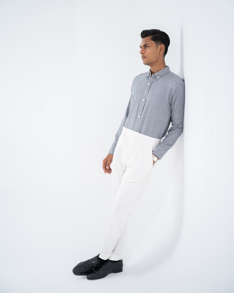 Men’s White Formal Pleated Pants - Image 11