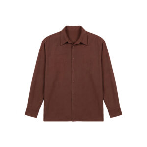 Oversized Flow Shirt in Cognac Brown