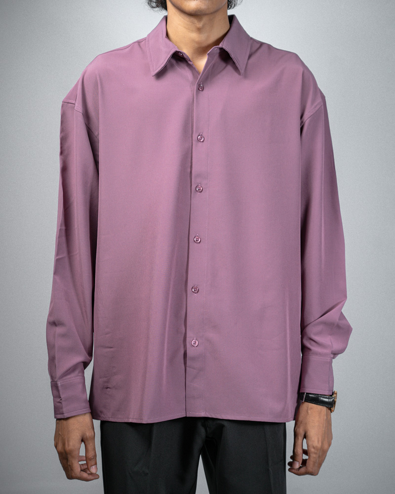 Oversized Flow Shirt in Mauve - Image 4