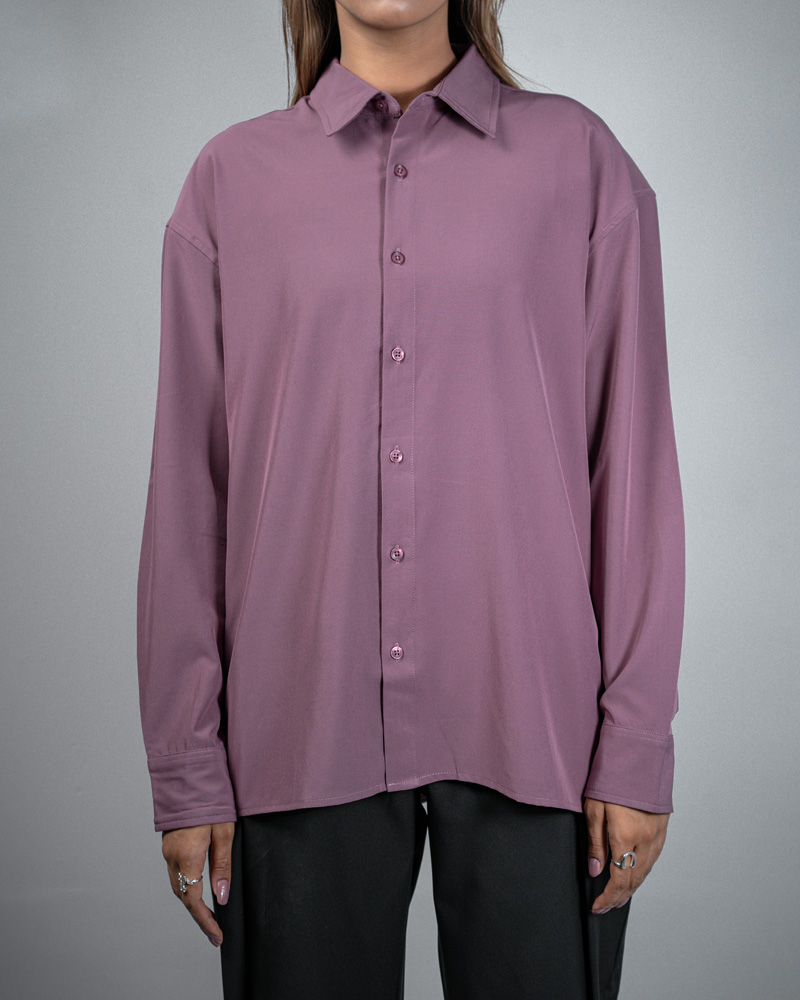 Oversized Flow Shirt in Mauve - Image 8