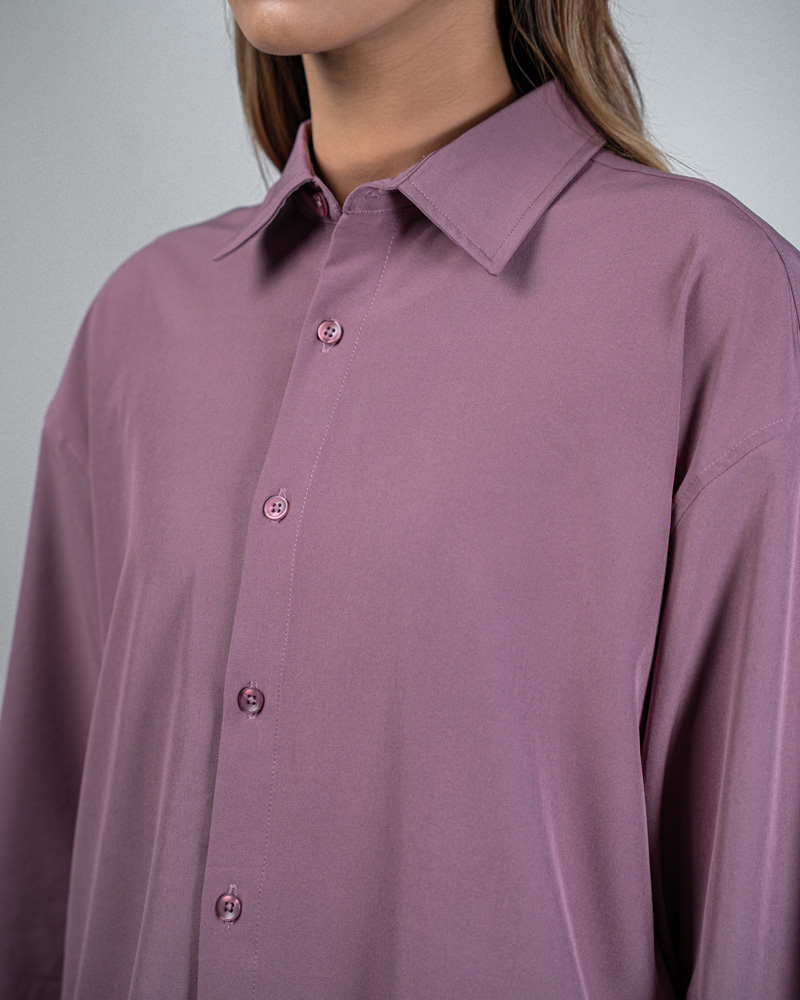 Oversized Flow Shirt in Mauve - Image 9