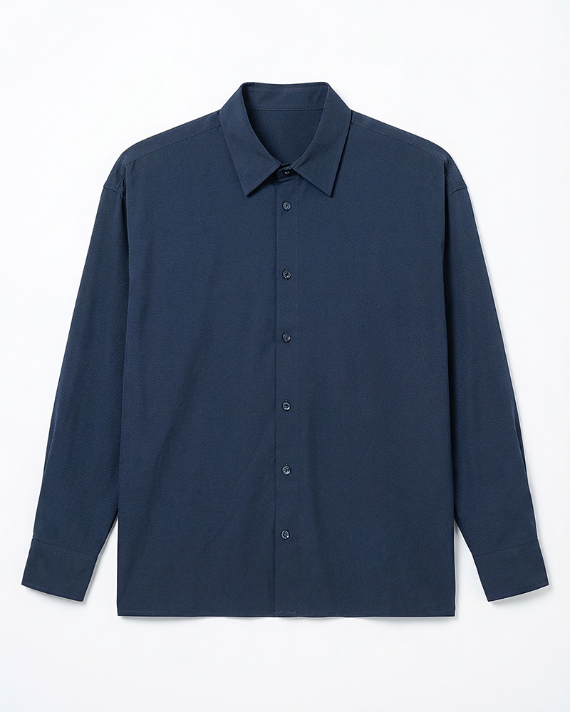 Oversized Flow Shirt in Midnight Blue